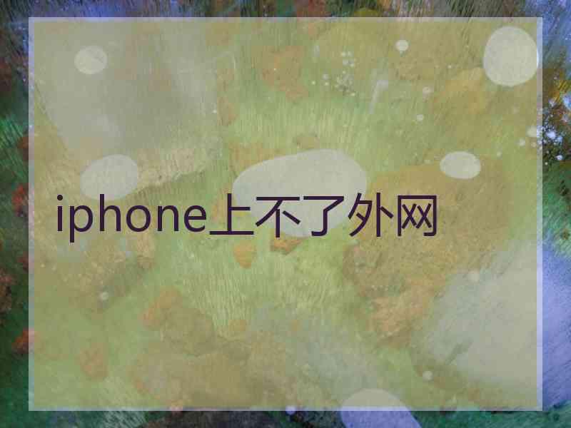 iphone上不了外网