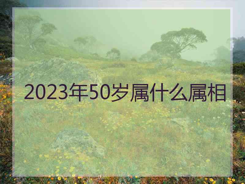 2023年50岁属什么属相