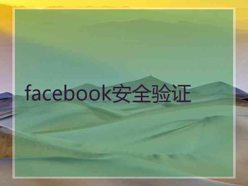 facebook安全验证