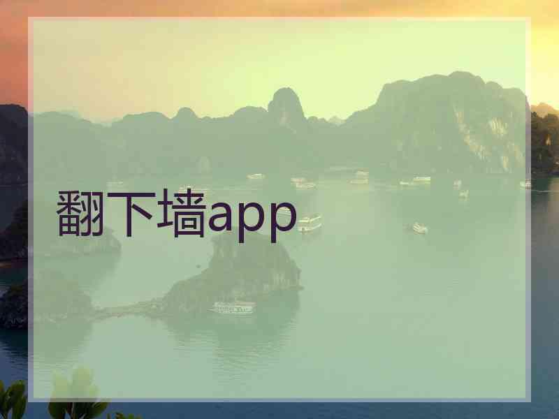 翻下墙app