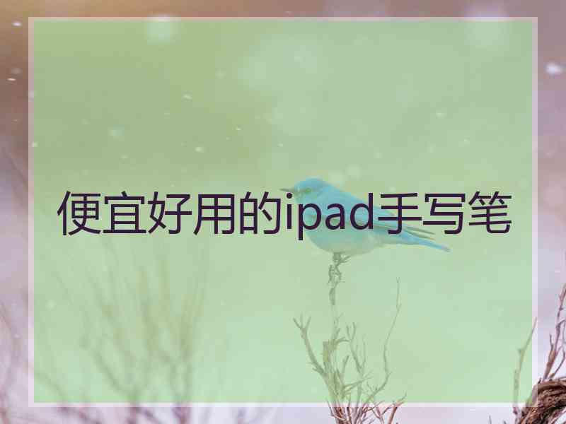 便宜好用的ipad手写笔