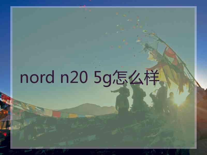 nord n20 5g怎么样